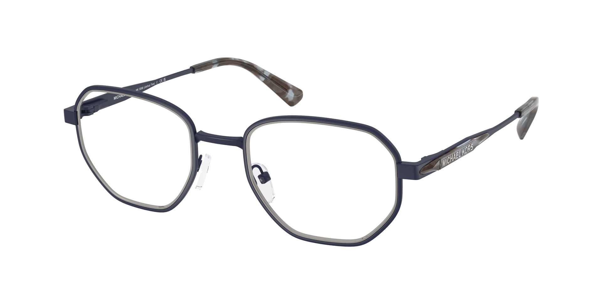 Michael Kors JOSHUA TREE MK3098 Irregular Eyeglasses  1207-Matte Navy 51-145-21 - Color Map Blue
