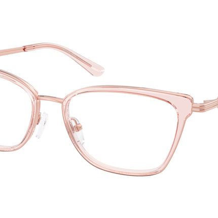 Michael Kors MYRTLE BEACH MK3102 Rectangle Eyeglasses  3101-Pink Transparent 54-140-17 - Color Map Pink