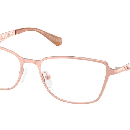 Michael Kors SANIBEL MK3105 Rectangle Eyeglasses  1108-Rose Gold 54-140-17 - Color Map Gold