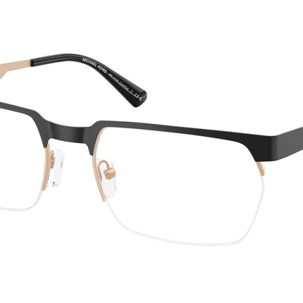 Michael Kors ZAMBIA MK3106 Rectangle Eyeglasses  1005-Black Matte 58-145-19 - Color Map Black