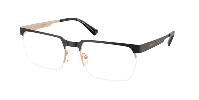 Michael Kors ZAMBIA MK3106 Rectangle Eyeglasses  1005-Black Matte 58-145-19 - Color Map Black