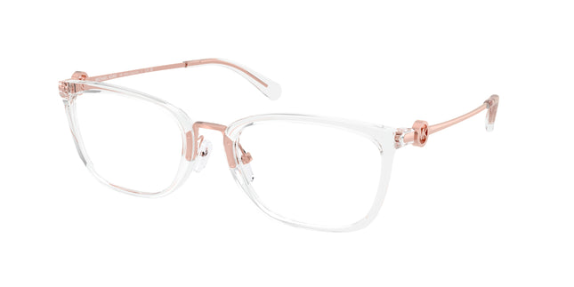 Michael Kors CAPTIVA MK4054 Rectangle Eyeglasses  3105-Clear 52-140-20 - Color Map Transparent