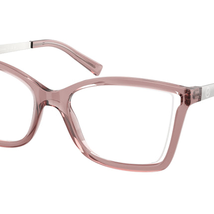Michael Kors CARACAS MK4058 Rectangle Eyeglasses  3502-Burgundy Crystal 54-135-17 - Color Map Violet