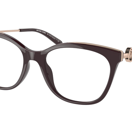 Michael Kors ROME MK4076U Square Eyeglasses  3344-Brown 54-140-17 - Color Map Brown