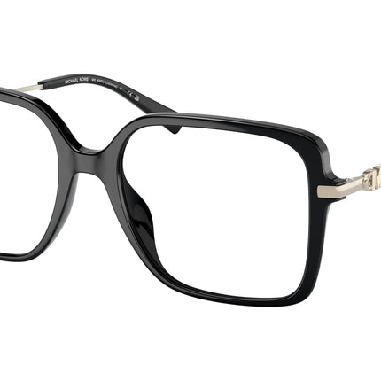 Michael Kors DOLONNE MK4095U Square Eyeglasses  3005-Black 53-140-17 - Color Map Black