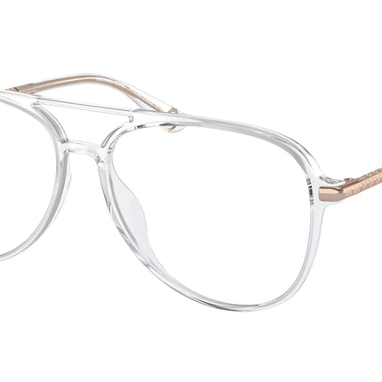 Michael Kors LADUE MK4096U Pilot Eyeglasses  3015-Clear Transparent 56-140-14 - Color Map Transparent