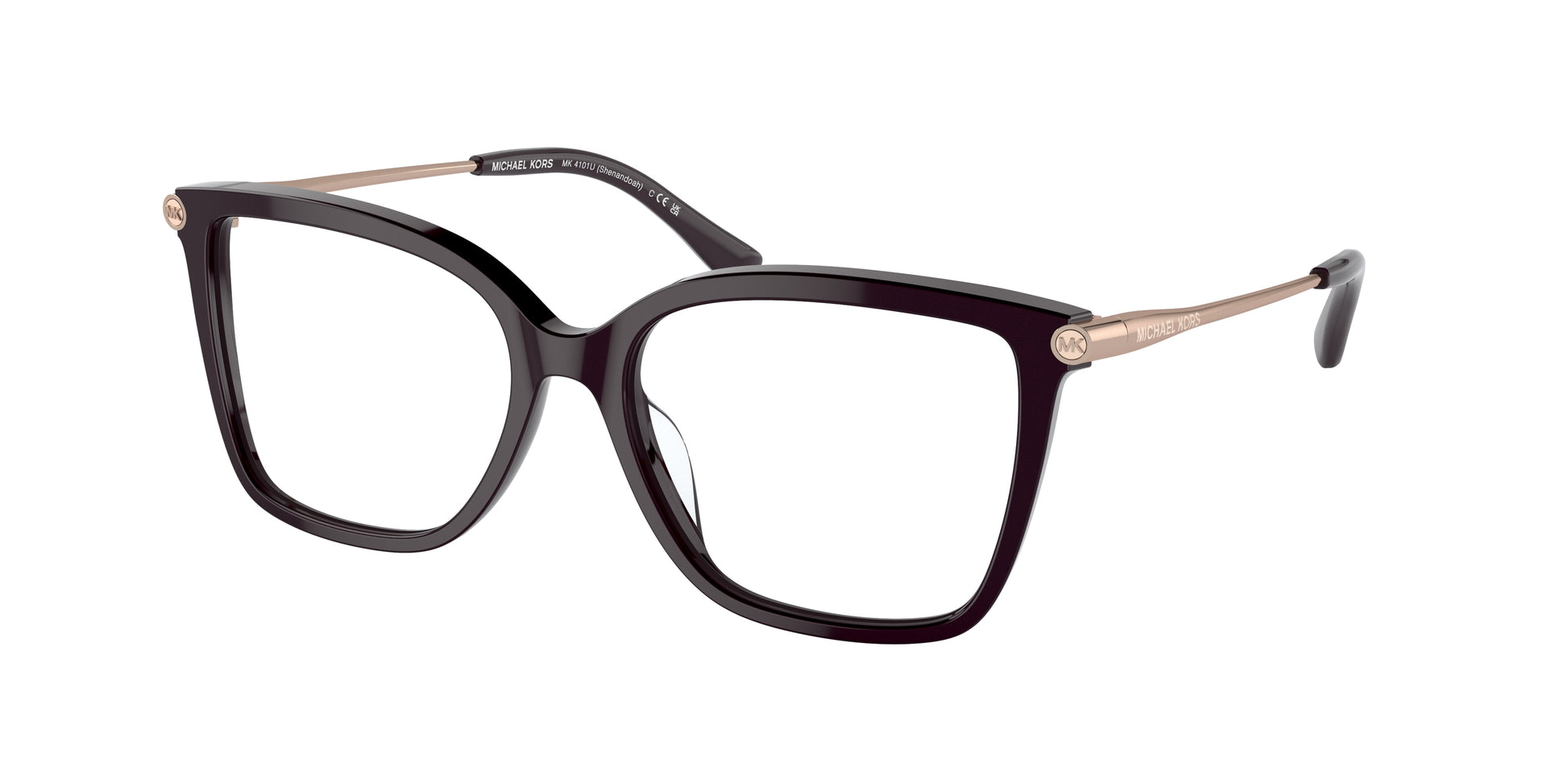 Michael Kors SHENANDOAH MK4101U Square Eyeglasses  3344-Cordovan 53-140-16 - Color Map Brown