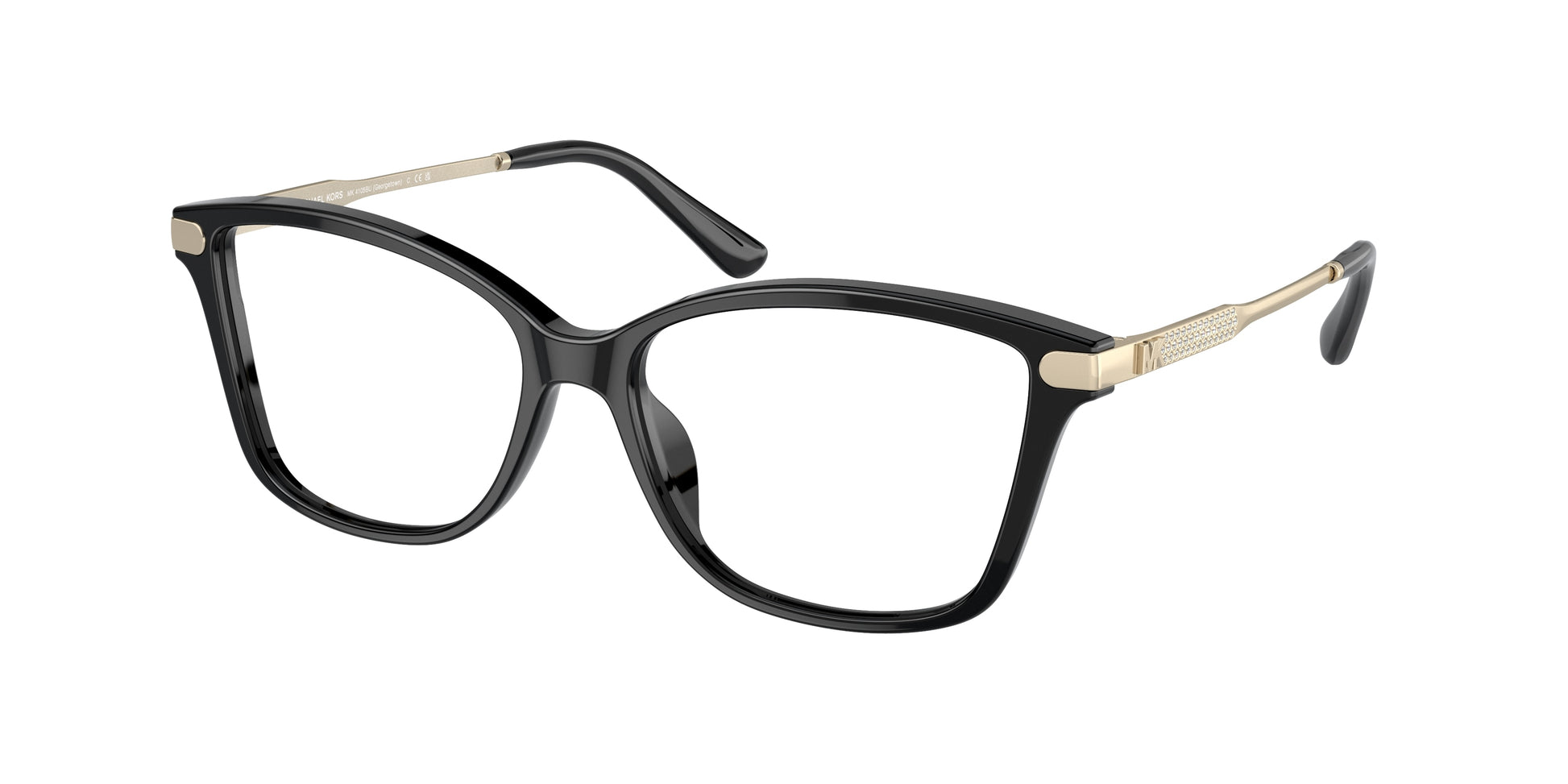 Michael Kors GEORGETOWN MK4105BU Butterfly Eyeglasses  3005-Black 56-145-16 - Color Map Black