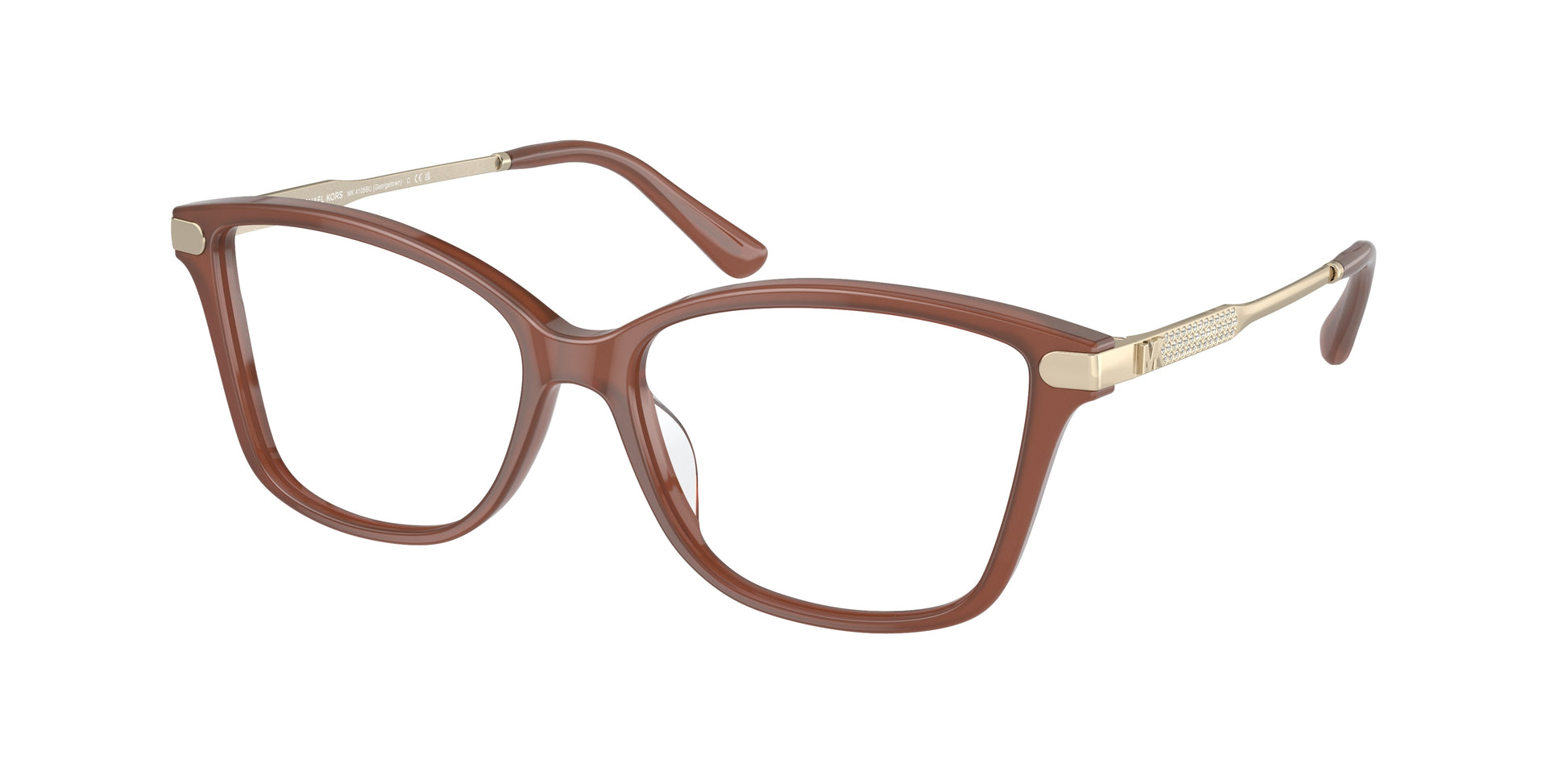 Michael Kors GEORGETOWN MK4105BU Butterfly Eyeglasses  3345-Milky Primrose 52-140-15 - Color Map Brown