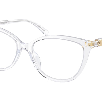 Michael Kors WESTMINSTER MK4109U Cat Eye Eyeglasses  3957-Clear Transparent 54-140-16 - Color Map Transparent