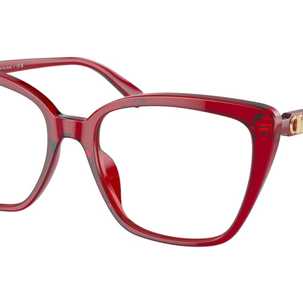 Michael Kors AVILA MK4110U Square Eyeglasses  3955-Red 53-140-17 - Color Map Red