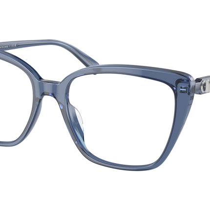 Michael Kors AVILA MK4110U Square Eyeglasses  3956-Blue Transparent 53-140-17 - Color Map Blue