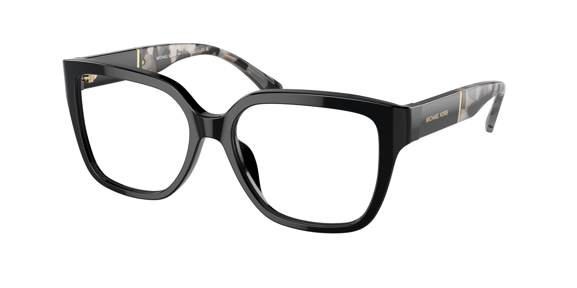 Michael Kors POLANCO MK4112 Square Eyeglasses  3005-Black 54-140-16 - Color Map Black