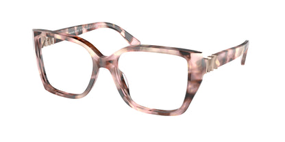 Michael Kors CASTELLO MK4115U Square Eyeglasses  3946-Pink Pearlized Tortoise 54-140-17 - Color Map Pink