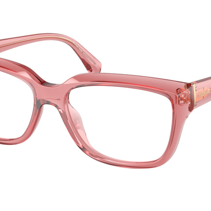 Michael Kors BIRMINGHAM MK4117U Rectangle Eyeglasses  3970-Rose Transparent 54-140-16 - Color Map Pink