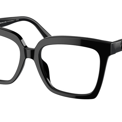 Michael Kors NASSAU MK4119U Square Eyeglasses  3005-Black 53-140-17 - Color Map Black