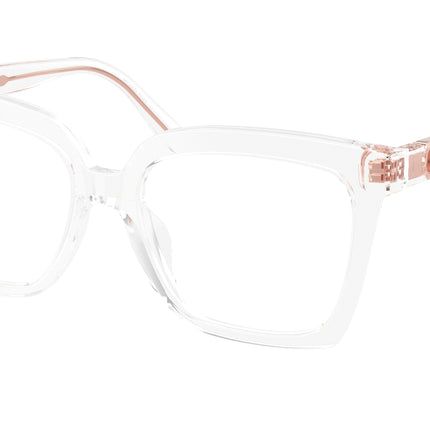 Michael Kors NASSAU MK4119U Square Eyeglasses  3015-Crystal 53-140-17 - Color Map Transparent