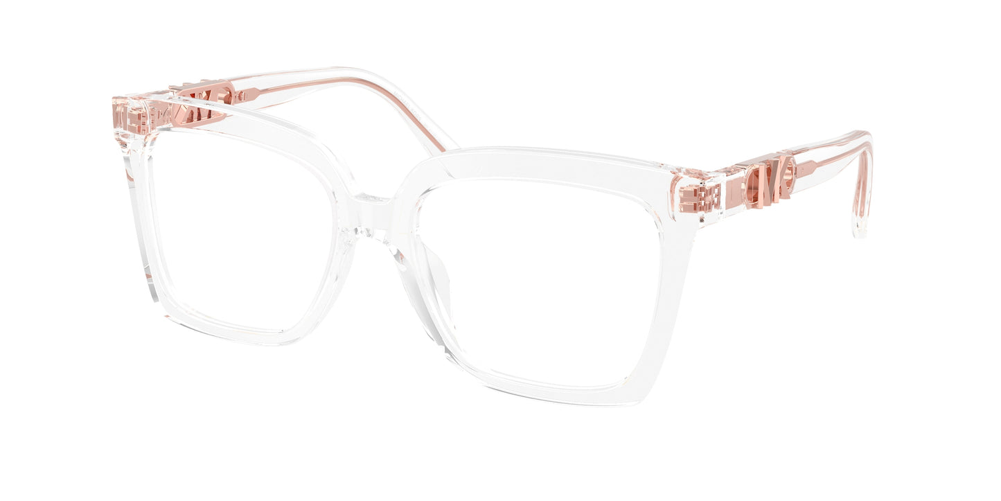 Michael Kors NASSAU MK4119U Square Eyeglasses  3015-Crystal 53-140-17 - Color Map Transparent