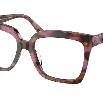 Michael Kors NASSAU MK4119U Square Eyeglasses  3998-Plum Graphic Tortoise 53-140-17 - Color Map Tortoise