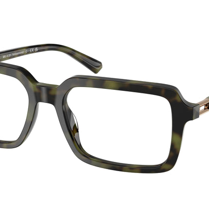 Michael Kors YELLOWSTONE MK4130 Rectangle Eyeglasses  3943-Olive Tortoise 55-145-18 - Color Map Green