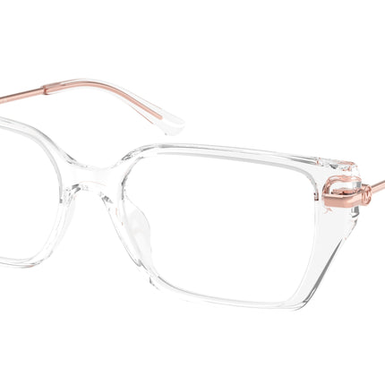 Michael Kors CRETE MK4134U Rectangle Eyeglasses  3015-Clear 54-140-17 - Color Map Transparent