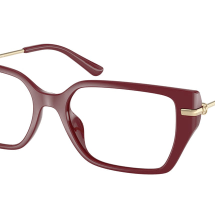 Michael Kors CRETE MK4134U Rectangle Eyeglasses  4004-Deep Red 54-140-17 - Color Map Red