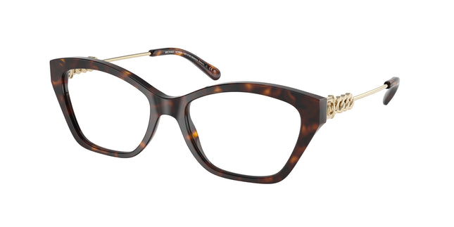 Michael Kors MAKENA BEACH MK4136 Square Eyeglasses  3006-Dark Tortoise 54-140-17 - Color Map Tortoise