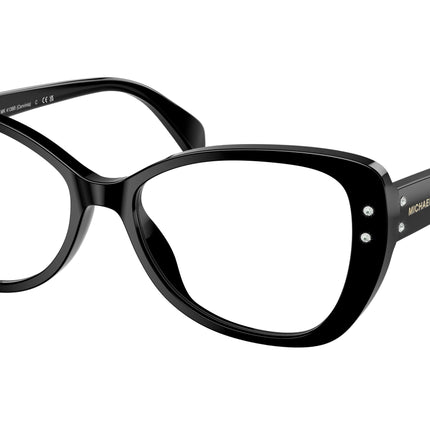 Michael Kors CERVINIA MK4138B Butterfly Eyeglasses  3005-Black 54-140-16 - Color Map Black