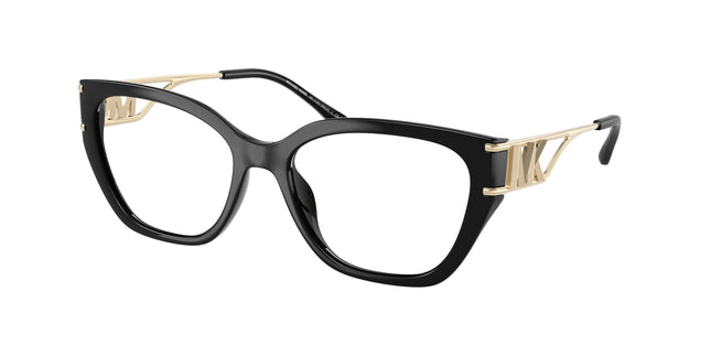 Michael Kors BIERZO MK4140U Square Eyeglasses  3005-Black 54-140-17 - Color Map Black