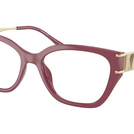 Michael Kors BIERZO MK4140U Square Eyeglasses  3256-Mulberry 54-140-17 - Color Map Violet
