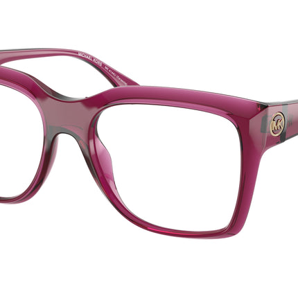 Michael Kors SARASOTA MK4144U Square Eyeglasses  4020-Berry Transparent 53-140-17 - Color Map Pink