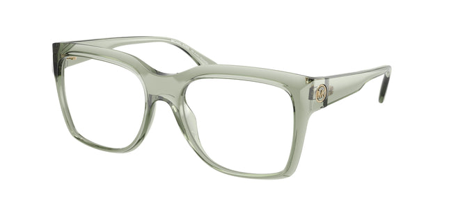 Michael Kors SARASOTA MK4144U Square Eyeglasses  4022-Smokey Olive Transparent 51-140-17 - Color Map Green