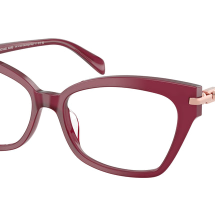 Michael Kors MONTEGO BAY MK4146U Square Eyeglasses  4018-Berry 56-140-16 - Color Map Red