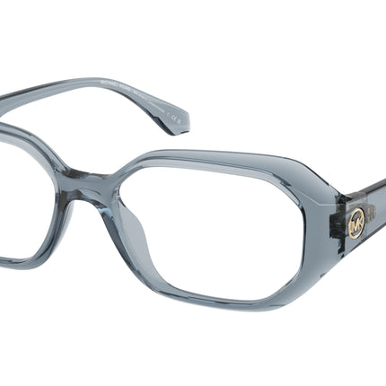 Michael Kors ISLAMORADA MK4147U Irregular Eyeglasses  4014-Denim Transparent 52-140-16 - Color Map Blue