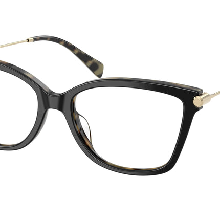 Michael Kors KINGSTON MK4150U Square Eyeglasses  3950-Black/Amber Tortoise 54-140-17 - Color Map Black