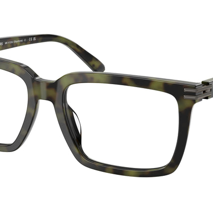 Michael Kors BAYSHORE MK4155U Square Eyeglasses  3705-Olive Tortoise 57-145-18 - Color Map Green