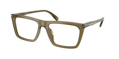 Michael Kors ECHO PARK MK4157U Rectangle Eyeglasses  4012-Olive Transparent 56-145-18 - Color Map Green