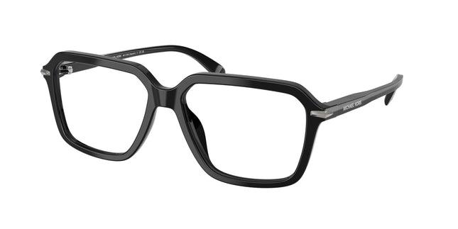 Michael Kors SAGUARO MK4159U Square Eyeglasses  3005-Black 57-145-16 - Color Map Black