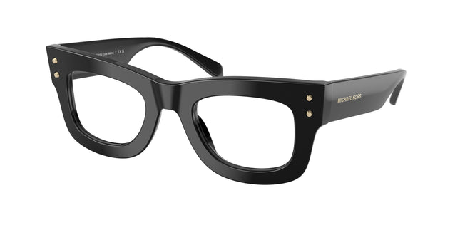 Michael Kors CORAL GABLES MK4160 Square Eyeglasses  3005-Black 47-140-23 - Color Map Black