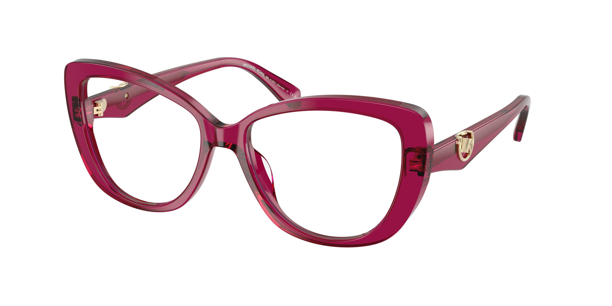 Michael Kors DERVIO MK4163U Butterfly Eyeglasses  4032-Transparent Plum 54-140-16 - Color Map Violet