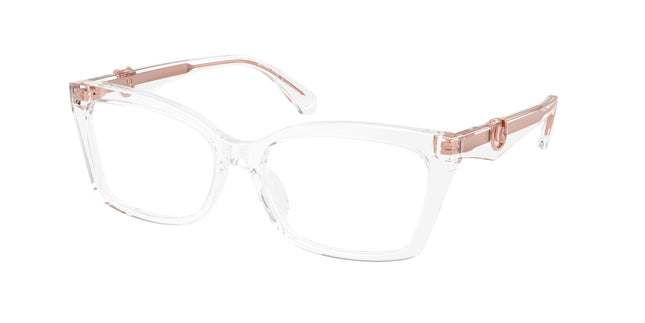 Michael Kors GARZENO MK4165U Rectangle Eyeglasses  3015-Crystal 55-140-16 - Color Map Transparent