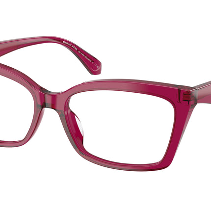 Michael Kors GARZENO MK4165U Rectangle Eyeglasses  4032-Transparent Plum 53-140-16 - Color Map Violet