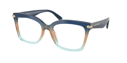 Michael Kors GREENVILLE MK4166U Square Eyeglasses  4037-Navy Gradient 53-140-18 - Color Map Blue