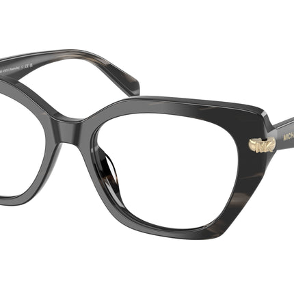 Michael Kors NASHVILLE MK4167U Irregular Eyeglasses  4034-Black Horn 53-140-17 - Color Map Black