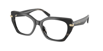 Michael Kors NASHVILLE MK4167U Irregular Eyeglasses  4034-Black Horn 53-140-17 - Color Map Black
