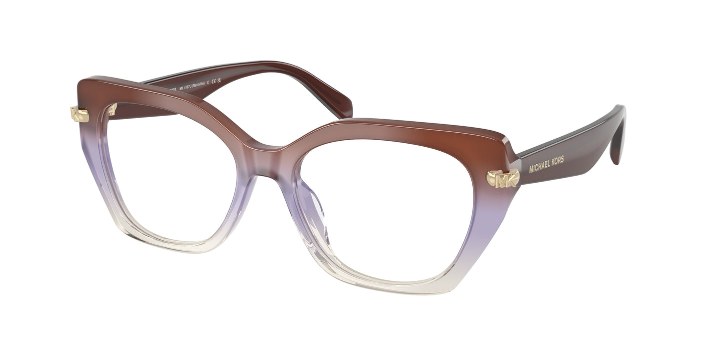 Michael Kors NASHVILLE MK4167U Irregular Eyeglasses  4036-Gradient Wine 53-140-17 - Color Map Red