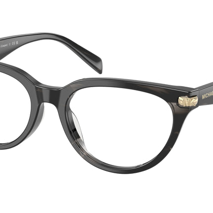 Michael Kors CASPER MK4168D Cat Eye Eyeglasses  4034-Black Horn 54-145-18 - Color Map Black