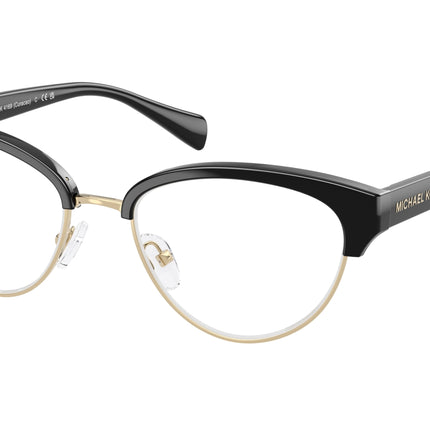 Michael Kors CURACAO MK4169 Cat Eye Eyeglasses  3005-Black 52-140-18 - Color Map Black