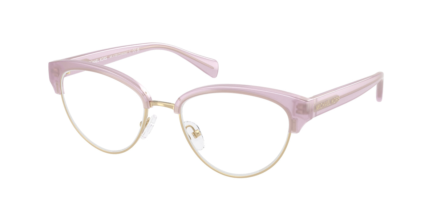 Michael Kors CURACAO MK4169 Cat Eye Eyeglasses  4033-Wisteria 52-140-18 - Color Map Blue