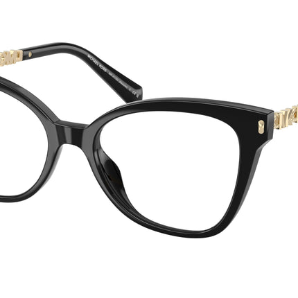 Michael Kors BEAUNE MK4170U Butterfly Eyeglasses  3005-Black 52-140-17 - Color Map Black
